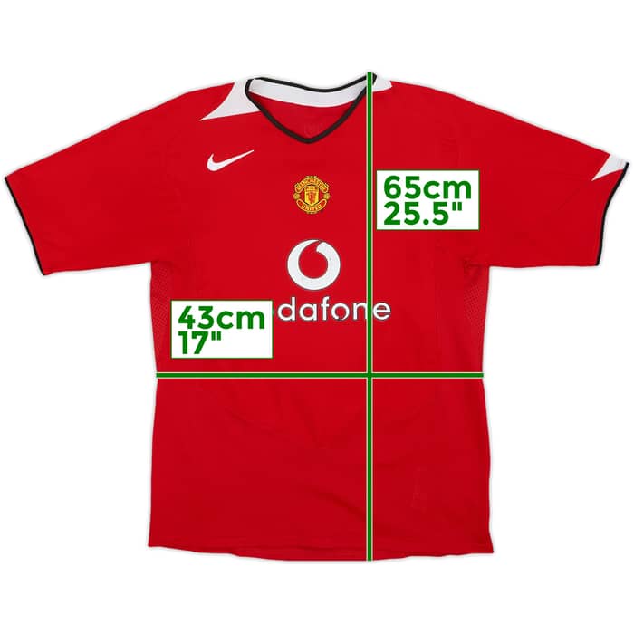 2004-06 Manchester United Home Shirt - 7/10 - (XL.Boys)