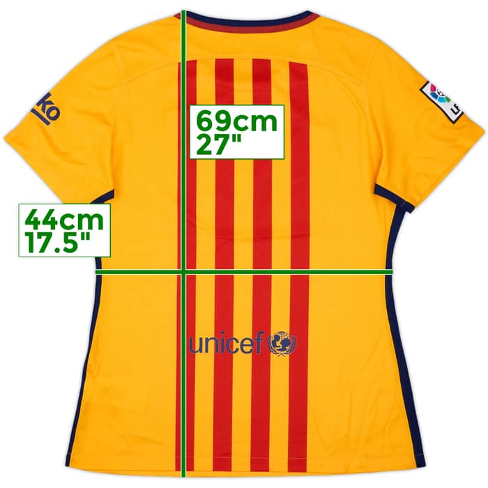 2015-16 Barcelona Away Shirt - 9/10 - (Women's L)