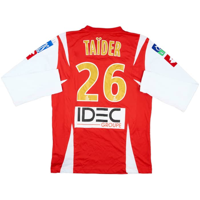 2007-08 Stade De Reims Match Issue Home L/S Shirt Taider #26