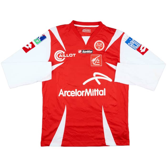 2007-08 Stade De Reims Match Issue Home L/S Shirt Taider #26