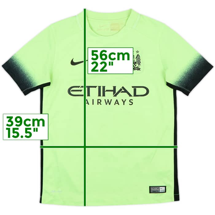 2015-16 Manchester City Third Shirt Kun Aguero #10 - 5/10 - (S.Boys)