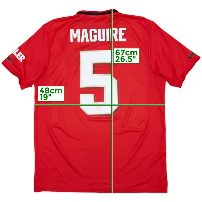 2019-20 Manchester United Home Shirt Maguire #5 - 8/10 - (L)