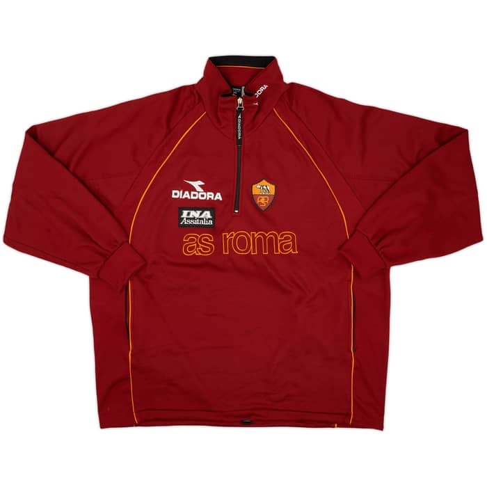 1999-00 Roma Diadora Player Issue 1/4 Zip Tracksuit - 7/10 - (XXL)