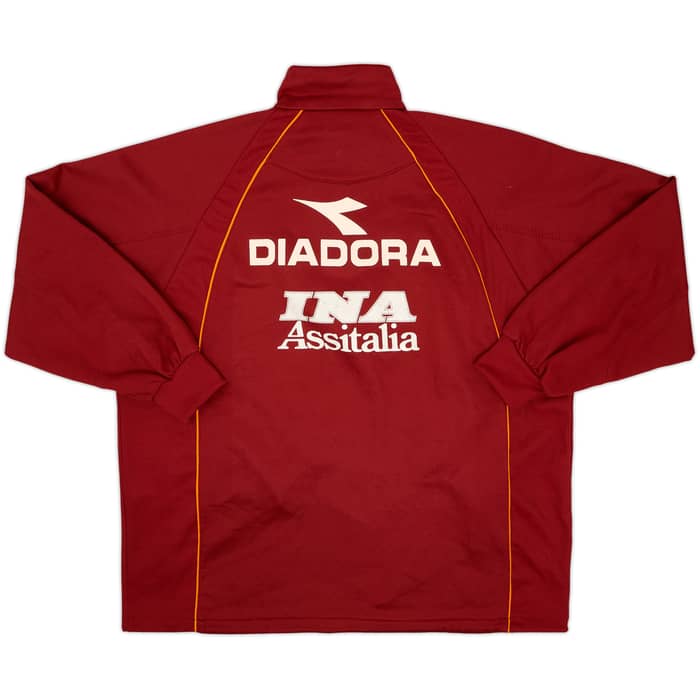 1999-00 Roma Diadora Player Issue 1/4 Zip Tracksuit - 7/10 - (XXL)