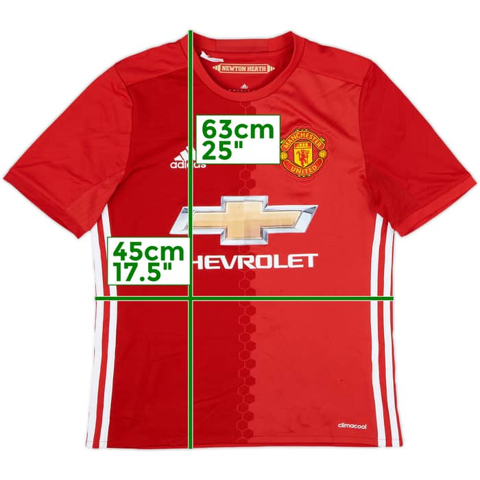 2016-17 Manchester United Home Shirt - 6/10 - (L.Boys)