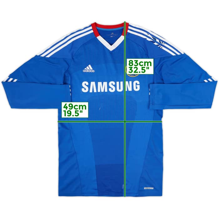2010-11 Chelsea Player Issue TechFit Home L/S Shirt - 5/10 - (M)