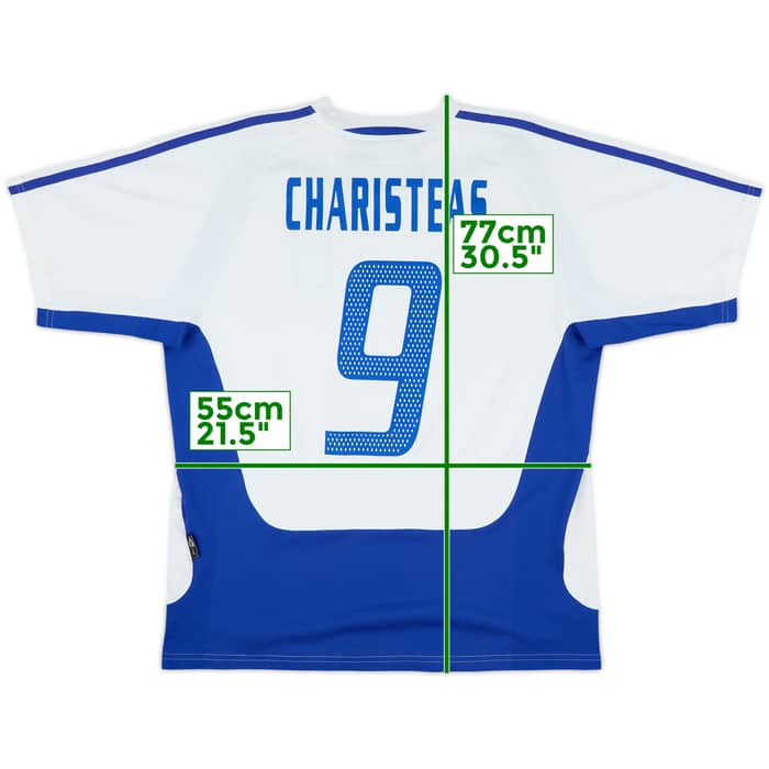 2004-06 Greece Away Shirt Charisteas #9 - 10/10 - (L)