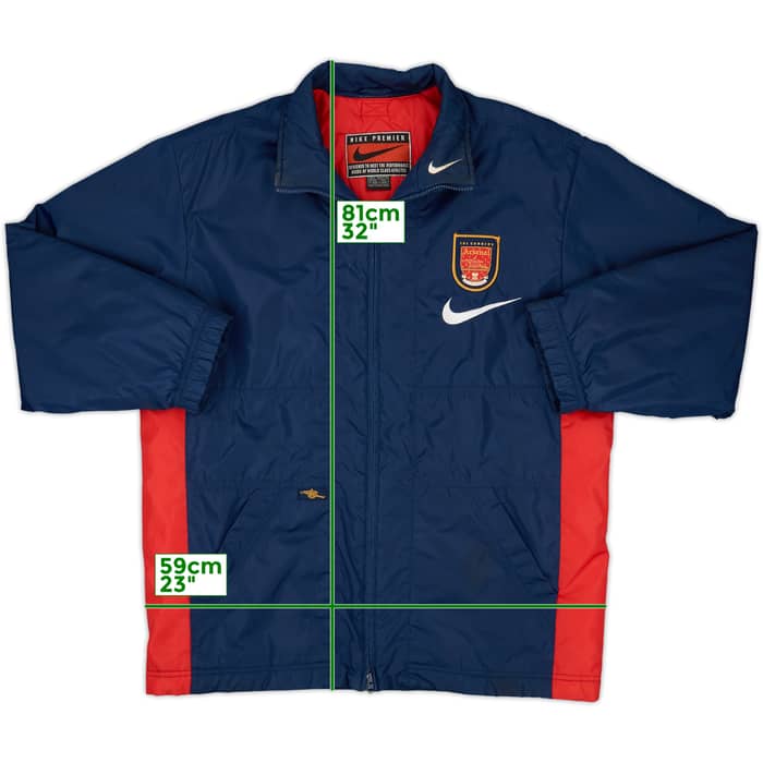 1996-98 Arsenal Nike Padded Bench Coat - 6/10 - (M)