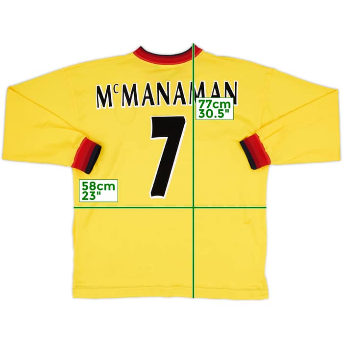 1997-99 Liverpool Away L/S Shirt McManaman #7 - 10/10 - (XL)