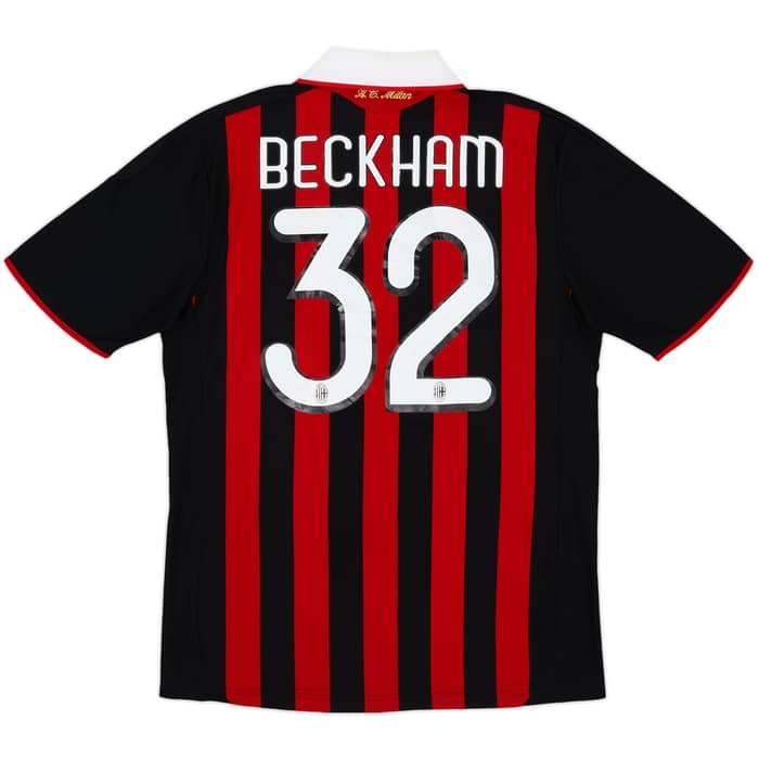 2009-10 AC Milan Home Shirt Beckham #32 - 5/10 - (M)