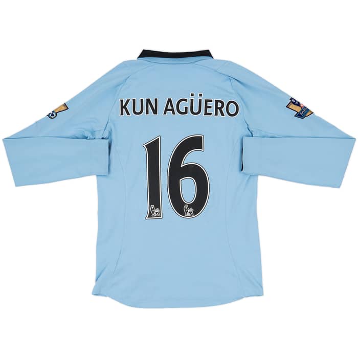 2012-13 Manchester City Home L/S Shirt Kun Aguero #16 - 5/10 - (S)