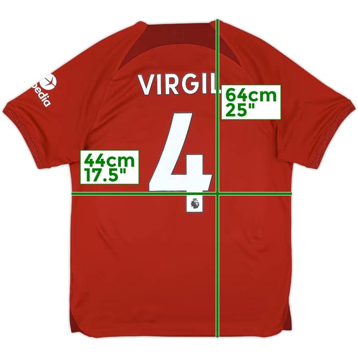2022-23 Liverpool Home Shirt Virgil #4 - 9/10 - (M)