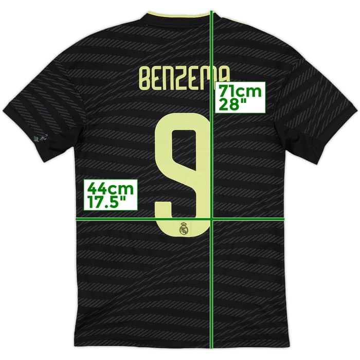 2022-23 Real Madrid Third Shirt Benzema #9 - 7/10 - (XS)