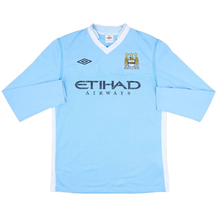 2011-12 Manchester City Home L/S Shirt - 5/10 - (M)