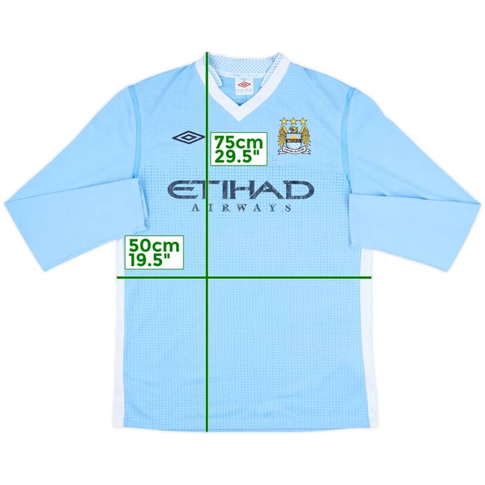 2011-12 Manchester City Home L/S Shirt - 5/10 - (M)