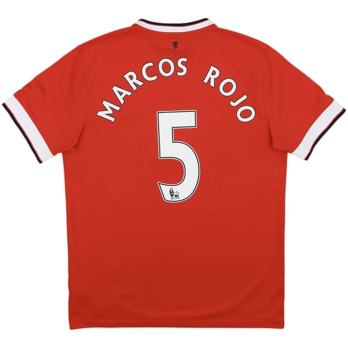 2014-15 Manchester United Home Shirt Marcos Rojo #5 - 7/10 - (L)