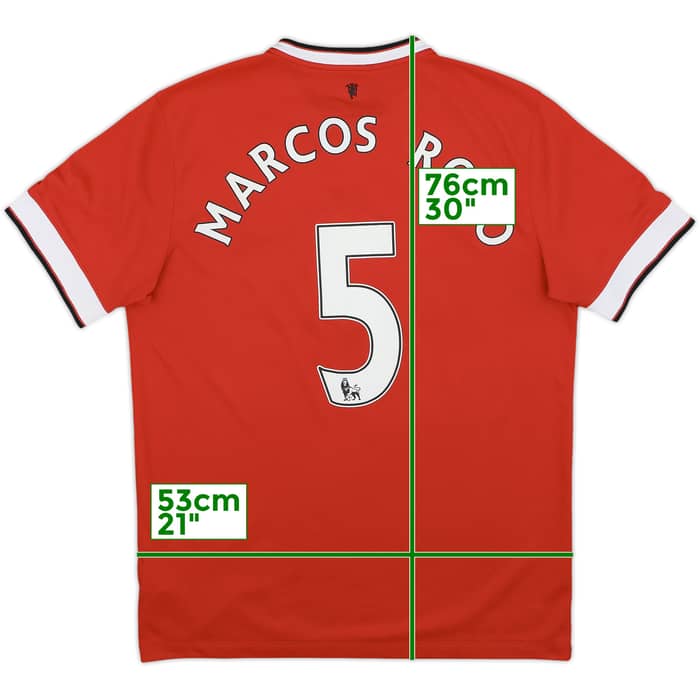 2014-15 Manchester United Home Shirt Marcos Rojo #5 - 7/10 - (L)