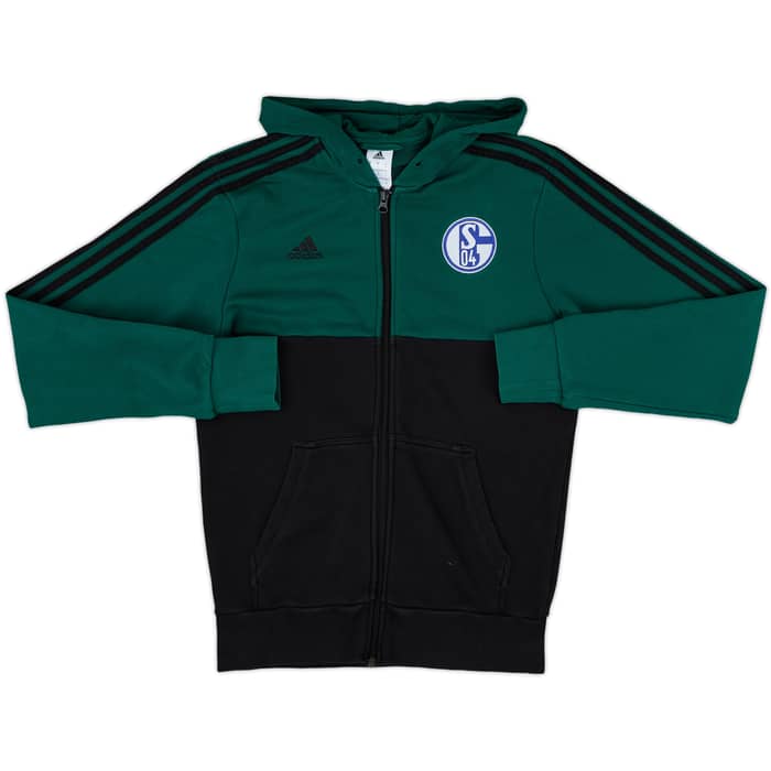 2017-18 Schalke adidas Hooded Track Jacket - 9/10 - (S)