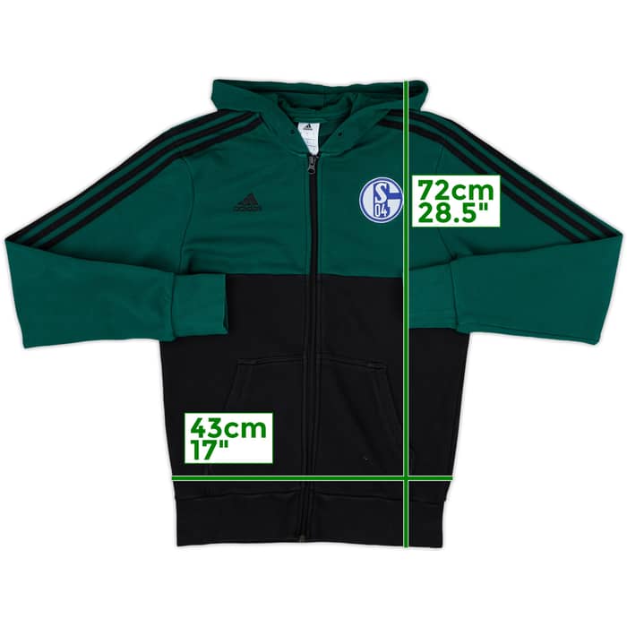 2017-18 Schalke adidas Hooded Track Jacket - 9/10 - (S)