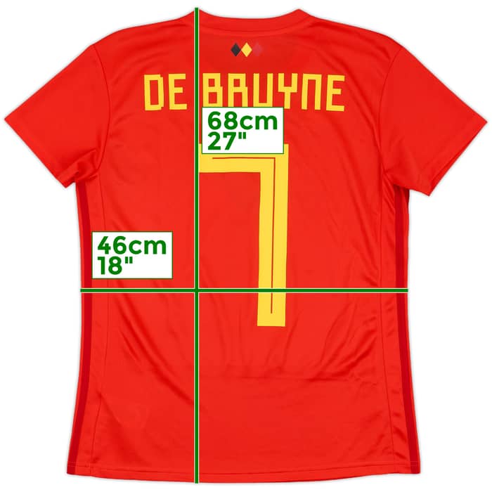 2018-19 Belgium Home Shirt De Bruyne #7 - 9/10 - (Women's M)