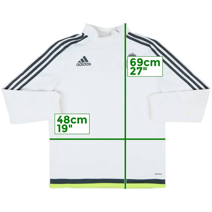 2015-16 Real Madrid adidas 1/4 Zip Drill Top - 8/10 - (L.Boys)