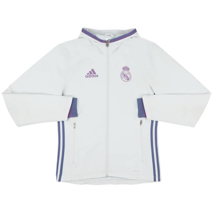 2016-17 Real Madrid adidas Hooded Track Jacket - 6/10 - (XS)