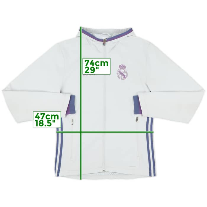 2016-17 Real Madrid adidas Hooded Track Jacket - 6/10 - (XS)
