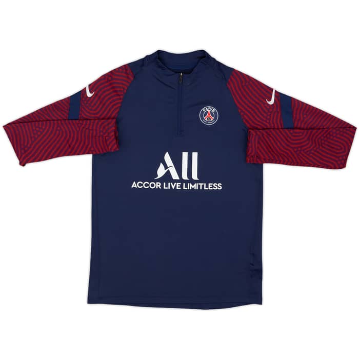 2020-21 Paris Saint-Germain Nike 1/4 Zip Drill Top - 8/10 - (XL.Boys)