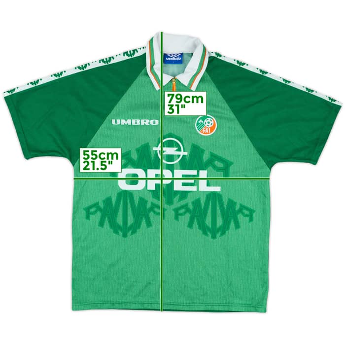 1996-98 Ireland Home Shirt - 8/10 - (L)