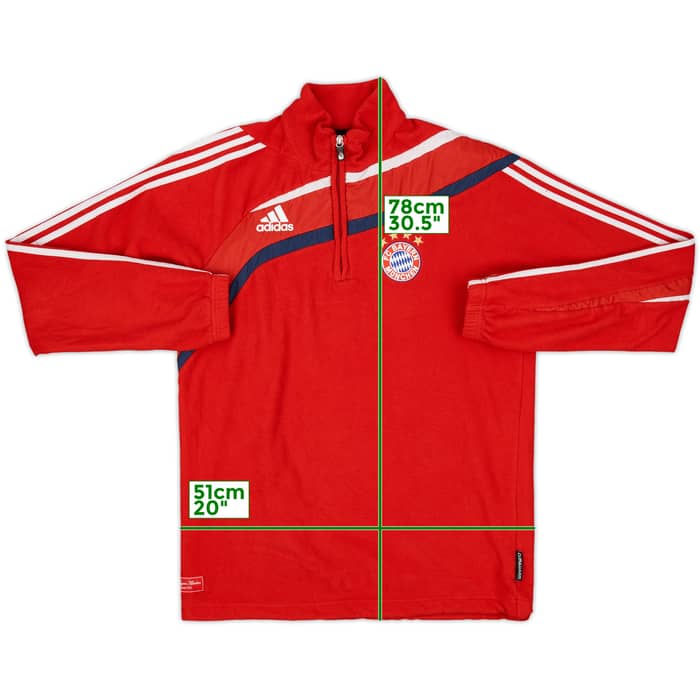 2009-10 Bayern Munich adidas 1/4 Zip Fleece Top - 8/10 - (L)