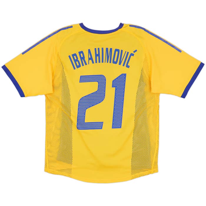 2002-03 Sweden Player Issue Home Shirt Ibrahimovic #21 - 8/10 - (M)