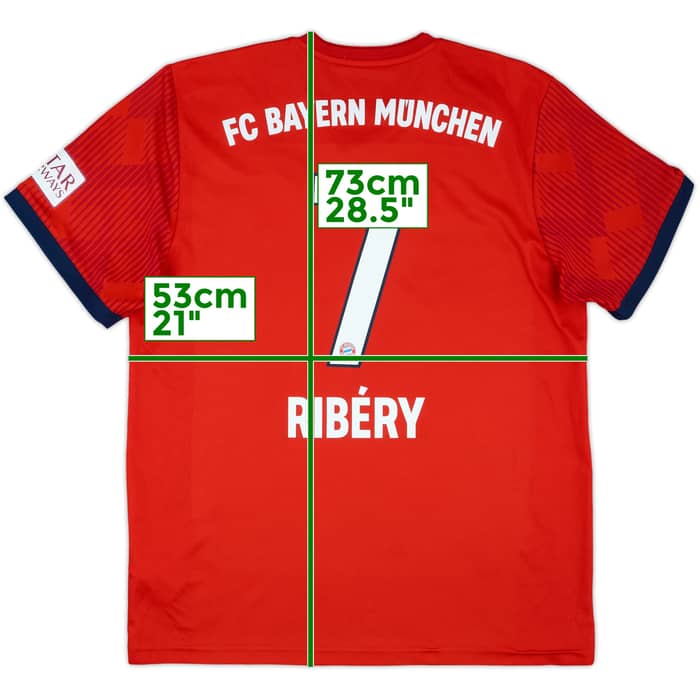 2018-19 Bayern Munich Home Shirt Ribery #7 - 9/10 - (L)