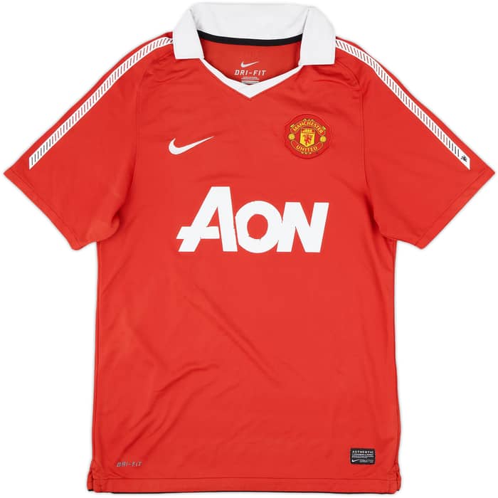 2010-11 Manchester United Home Shirt J.S.Park #13 - 6/10 - (S)