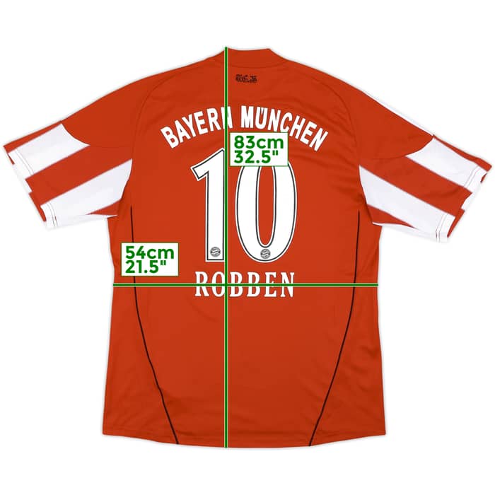 2010-11 Bayern Munich Home Shirt Robben #10 - 6/10 - (L)