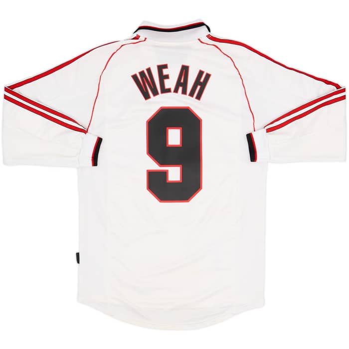 Camiseta de visitante de Manga Larga del AC Milan 1998-99 Weah #9 - 7/10 - (S)