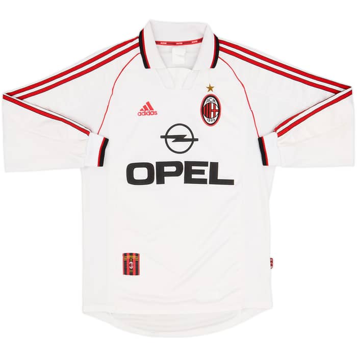 Camiseta de visitante de Manga Larga del AC Milan 1998-99 Weah #9 - 7/10 - (S)