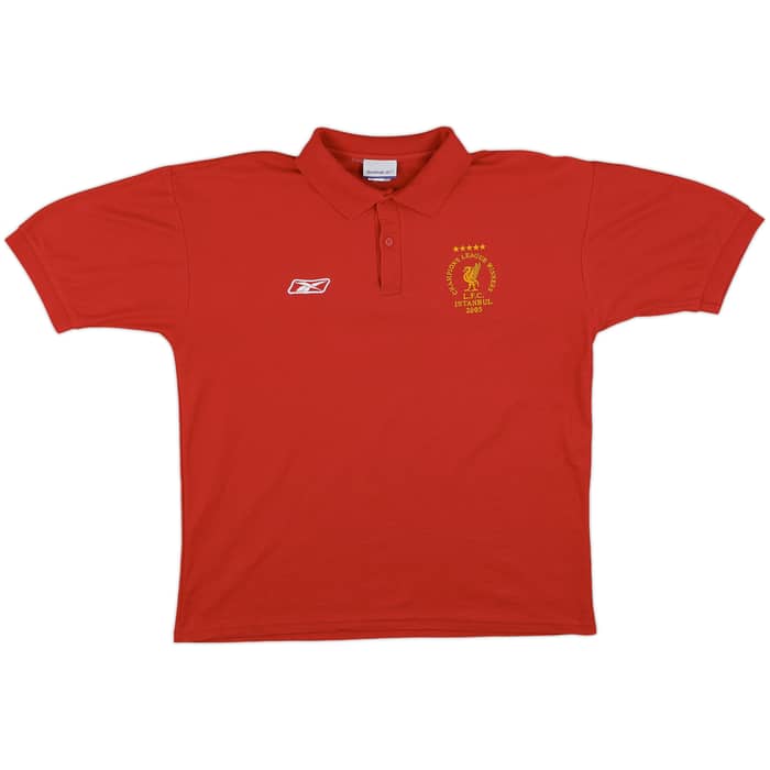 2005-06 Liverpool Reebok '2005 Champions League Winners' Polo Shirt - 8/10 - (M)