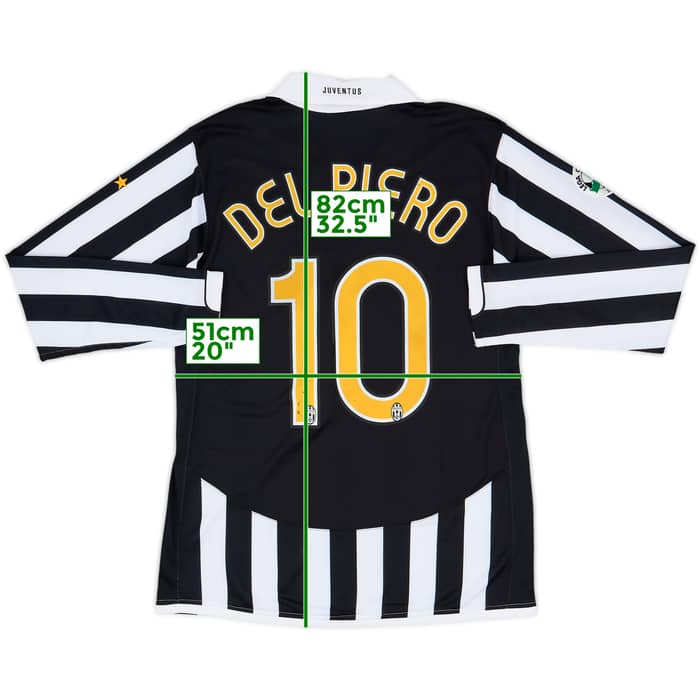 2006-07 Juventus Player Issue Home L/S Shirt Del Piero #10 - 7/10 - (L)