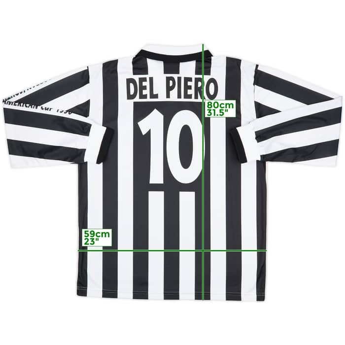 1996 Juventus Continental Cup Home L/S Shirt Del Piero #10 - 10/10 - (XL)