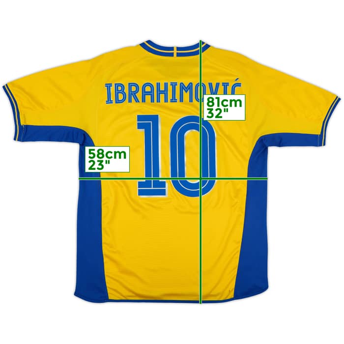 2003-04 Sweden Home Shirt Ibrahimovic #10 - 9/10 - (XL)