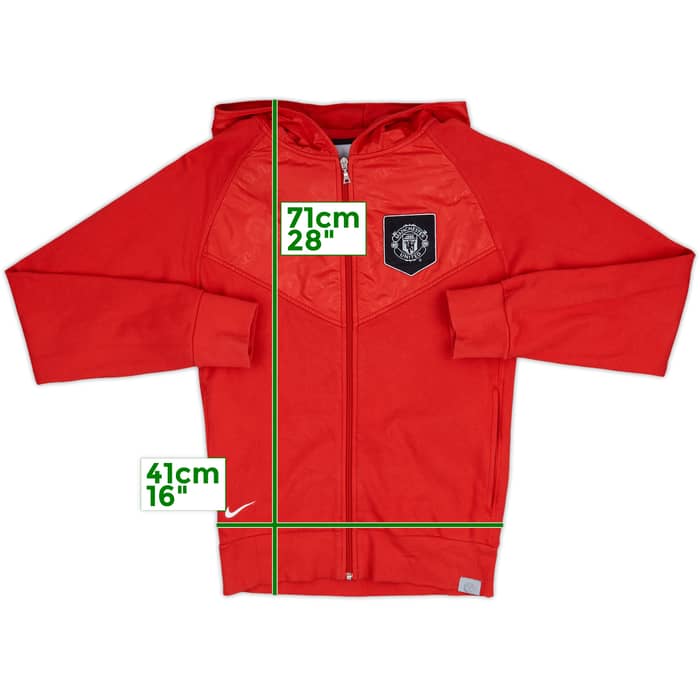 2006-07 Manchester United Nike Hooded Sweat Top - 10/10 - (M)