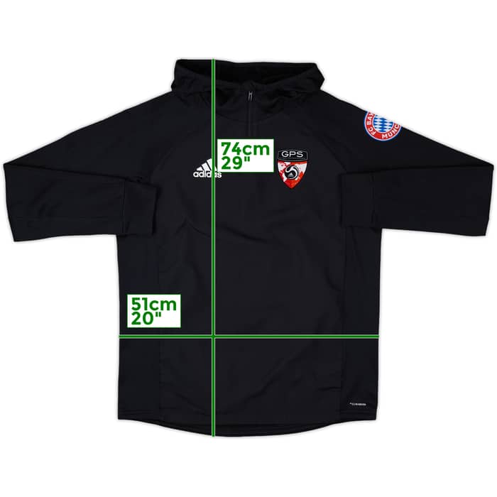 2017-18 Bayern Munich GPS Omens adidas 1/4 Zip Hooded Drill Top - 10/10 - (XL.Boys)