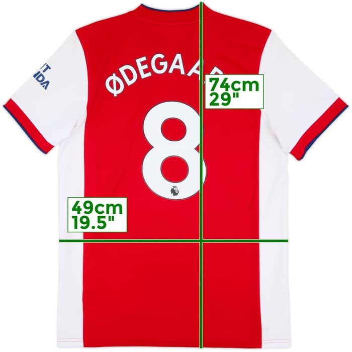 2021-22 Arsenal Home Shirt Odegaard #8 - 7/10 - (L)