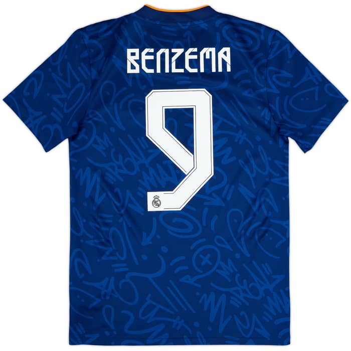 2021-22 Real Madrid Away Shirt Benzema #9 - 9/10 - (S)