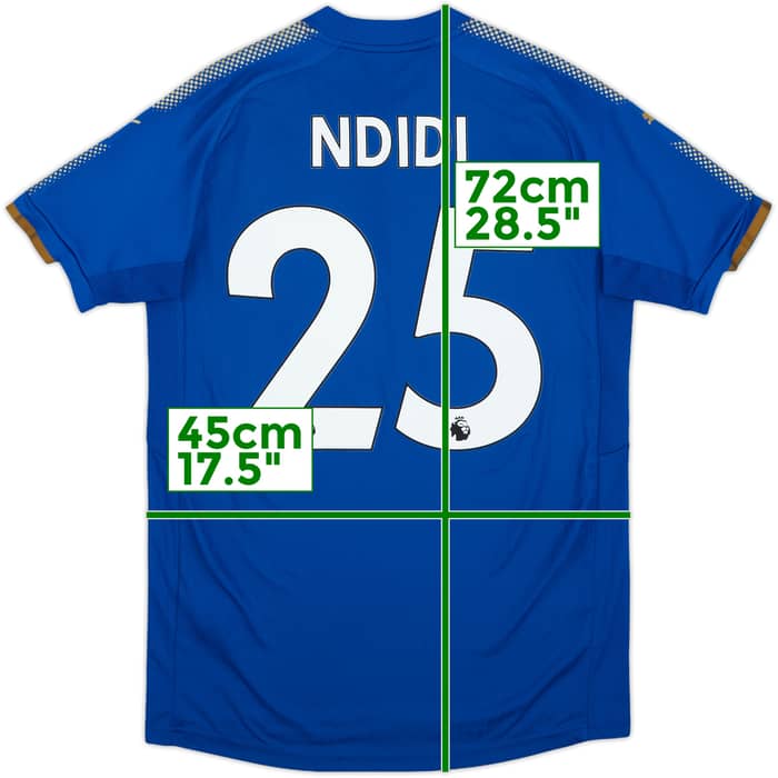 2017-18 Leicester Home Shirt Ndidi #25 - 7/10 - (S)