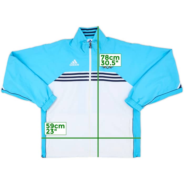 2000-01 Olympique Marseille adidas Track Jacket - 8/10 - (M)