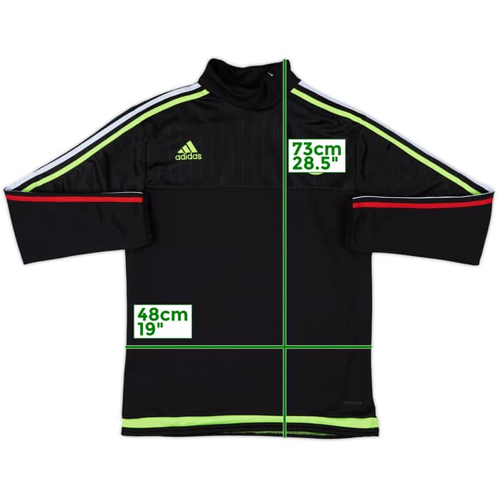 2014-16 Mexico adidas 1/4 Zip Drill Top - 7/10 - (M)