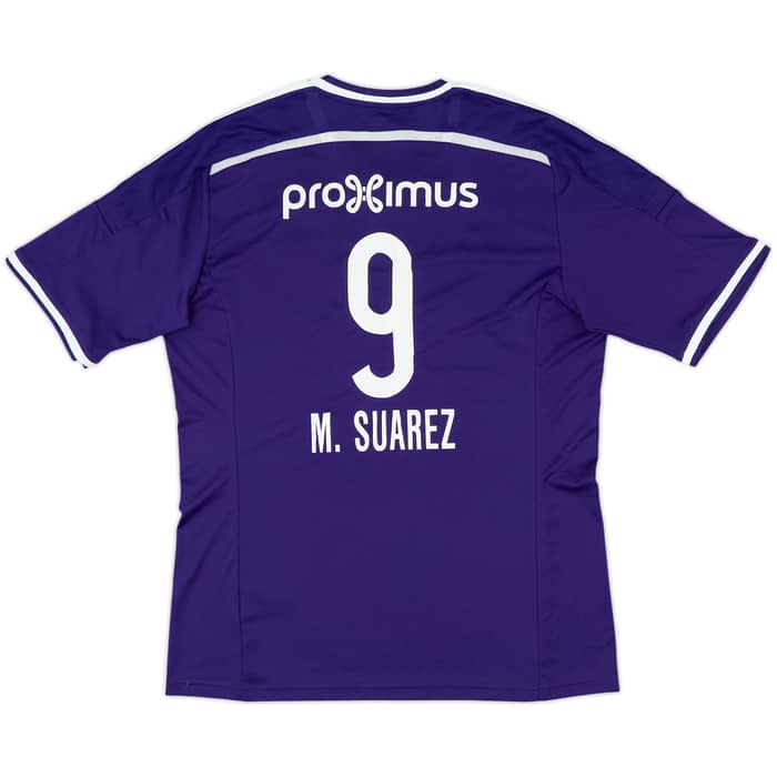 2014-15 Anderlecht Home Shirt M. Suarez #9 - 6/10 - (L)