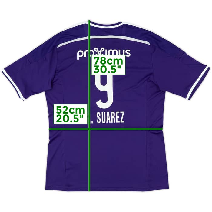 2014-15 Anderlecht Home Shirt M. Suarez #9 - 6/10 - (L)