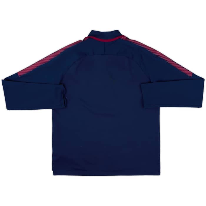 2017-18 Manchester City Nike 1/4 Zip Dill Top - 6/10 - (L.Boys)